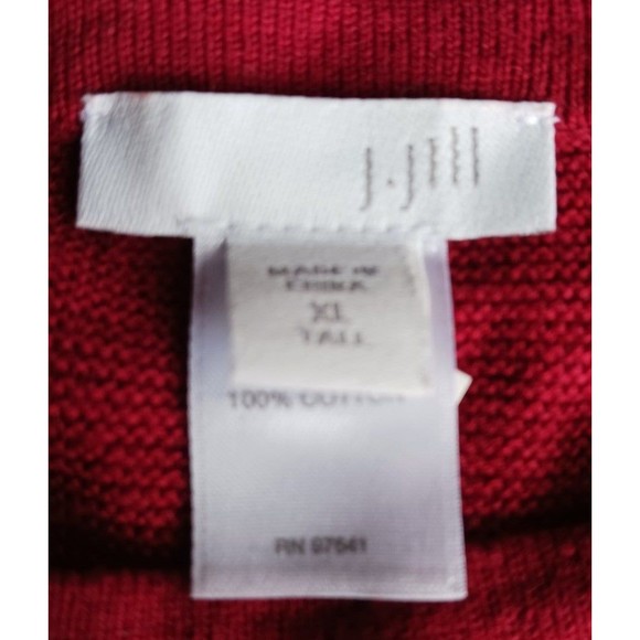 J Jill Vented Hem Sweater Tunic XL Tall Classic Red - Picture 3 of 5